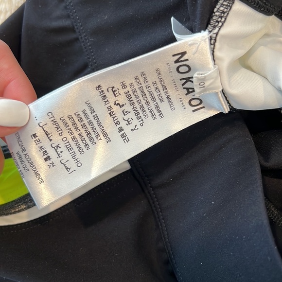 no ka oi black and neons green strip biker shorts - Picture 12 of 13